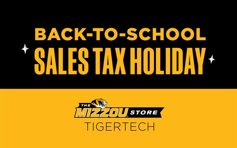 Sales Tax Holiday banner with Tiger Tech logo